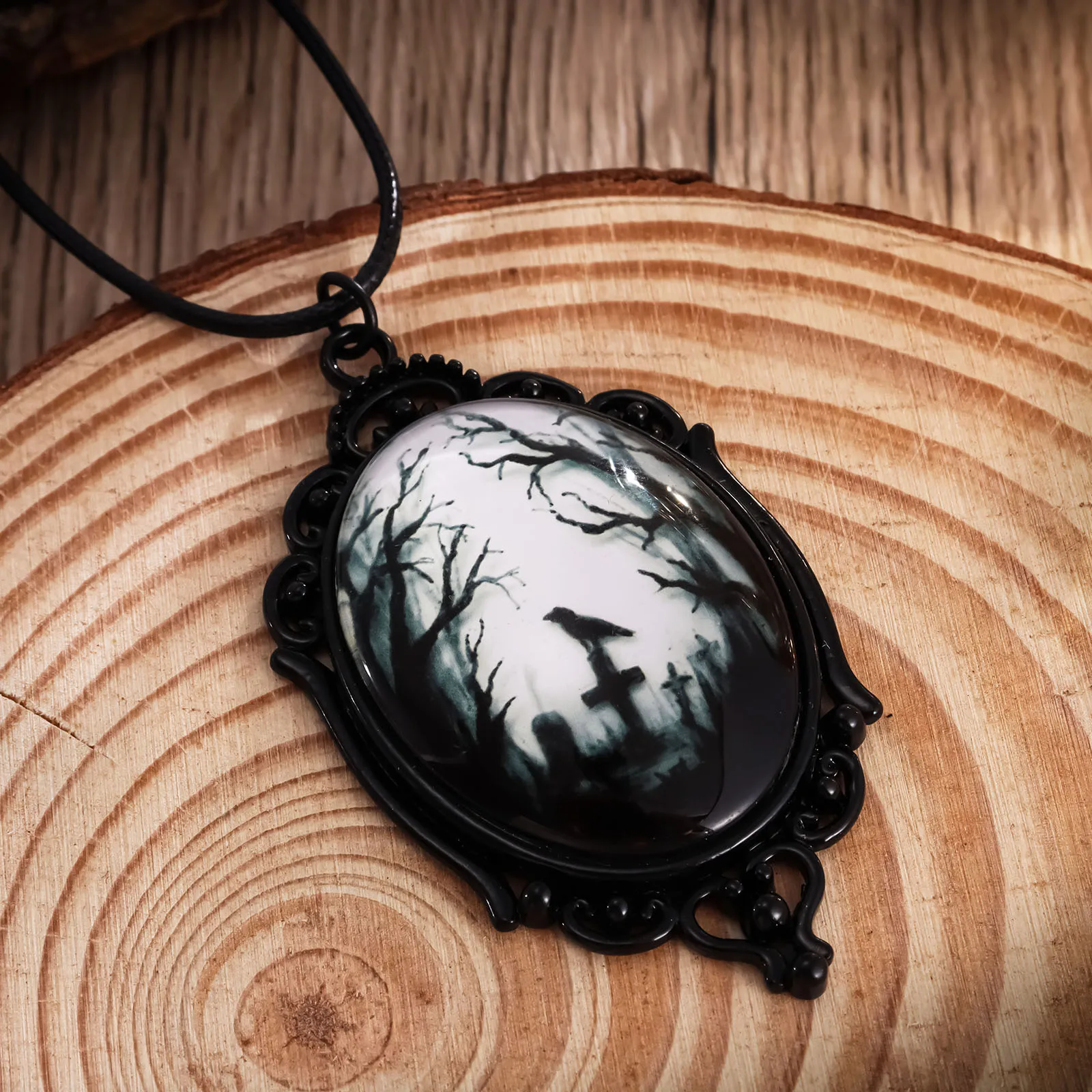 Collana in stile vintage punk gotico con catena a forma di