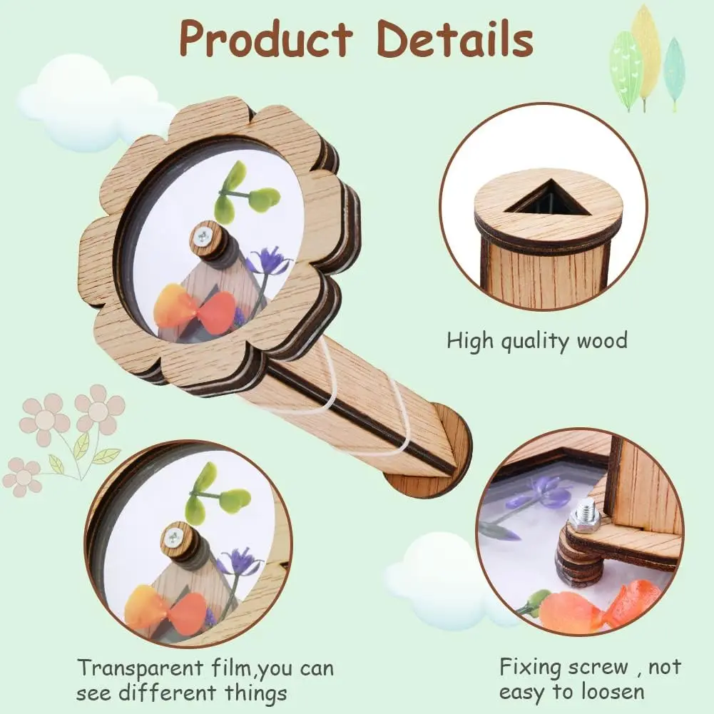 Набор калейдоскопа из натурального дерева