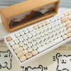 คีย์บอร์ด White-YG108 + คีย์แคป MOG Baobao Cat