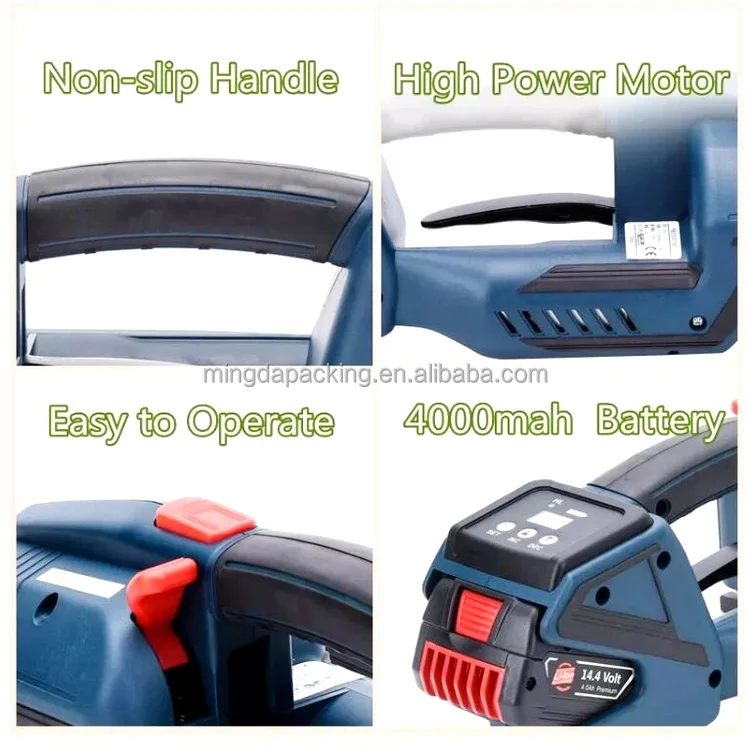 V2 Made in China Battery Powered Operated Plastic Strapping Tool Machine for pp Pet Strap