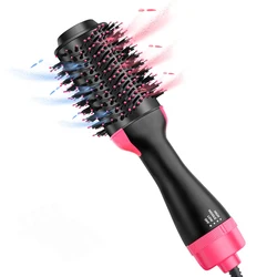 One step Hair Dryer and Volumizer Hot Air Styling Brush with Negative Ion Generator hair straightener curler