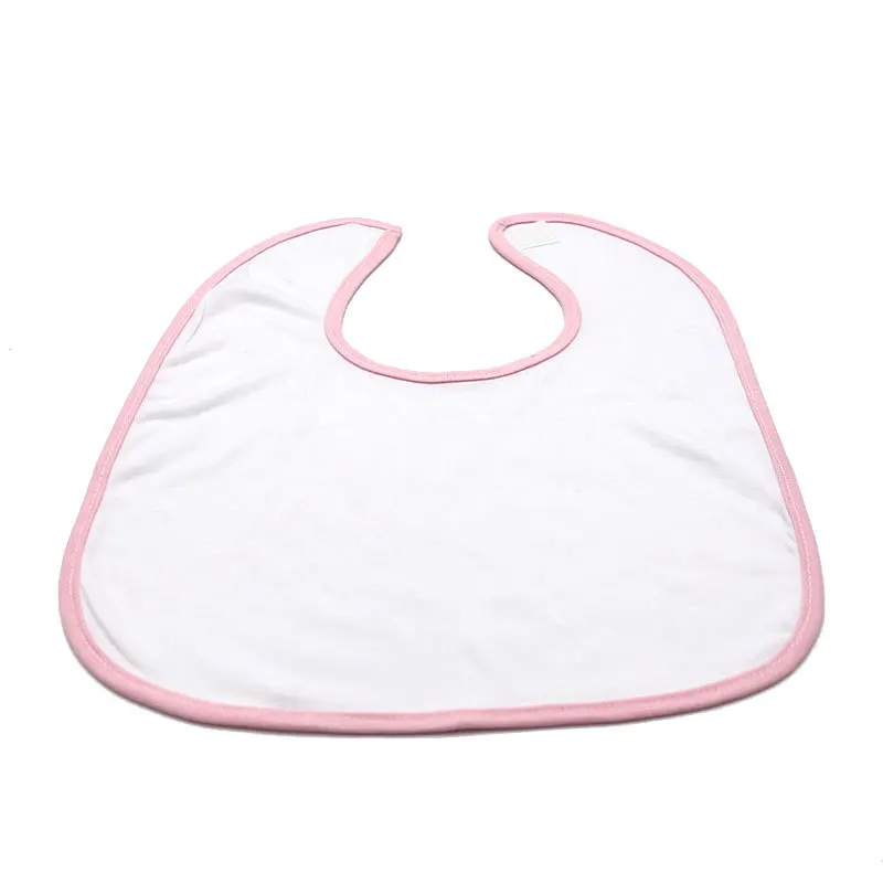 Двухсторонний детский слюнявчик из полиэстера и хлопка белый цвет для печати пользовательские детские предложения