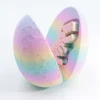 Rainbow-colored hatching dragon 10cm egg