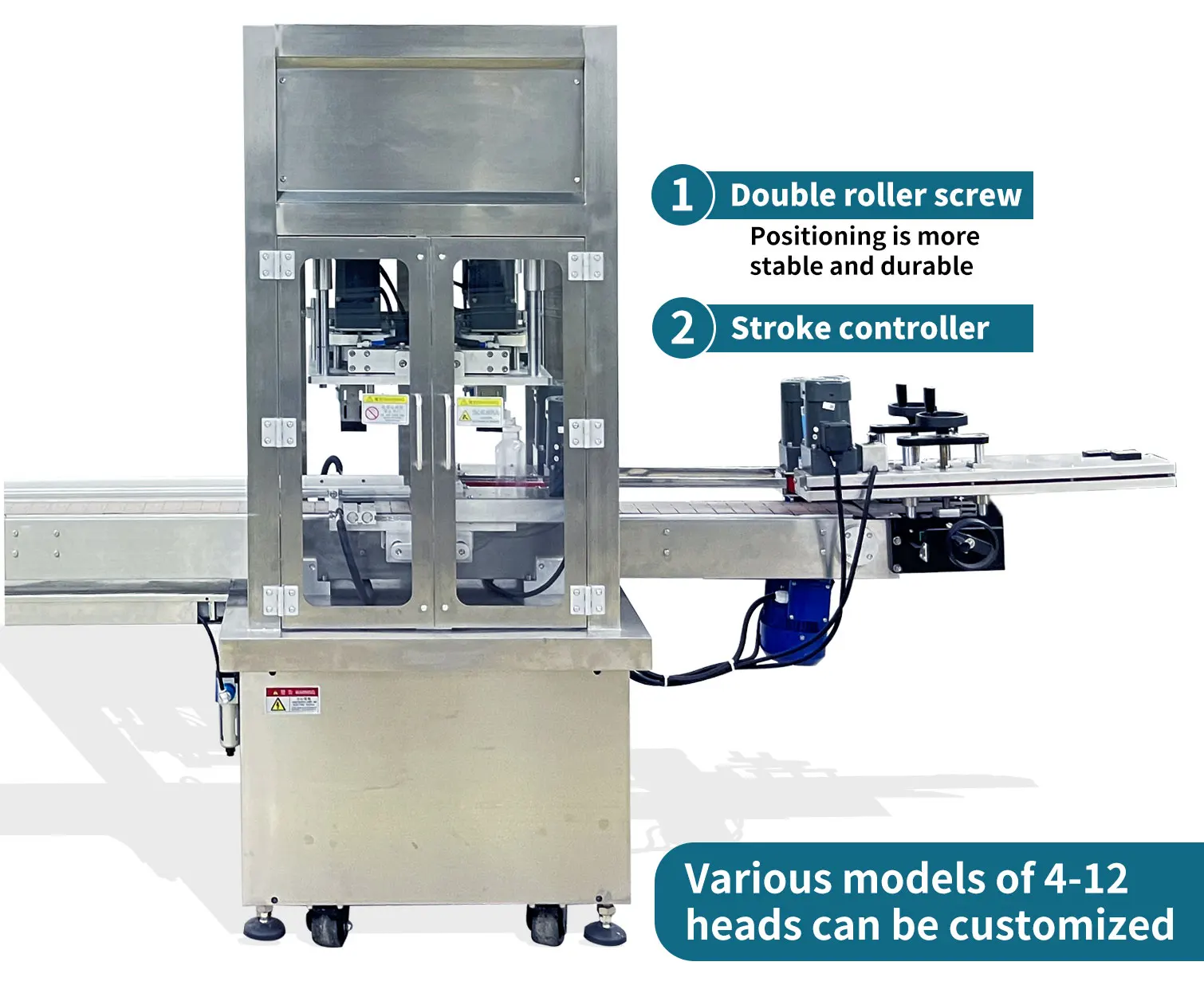 Small Capping Machine Full Automatic Capping Machine with Cap Feeder - YUHANG
