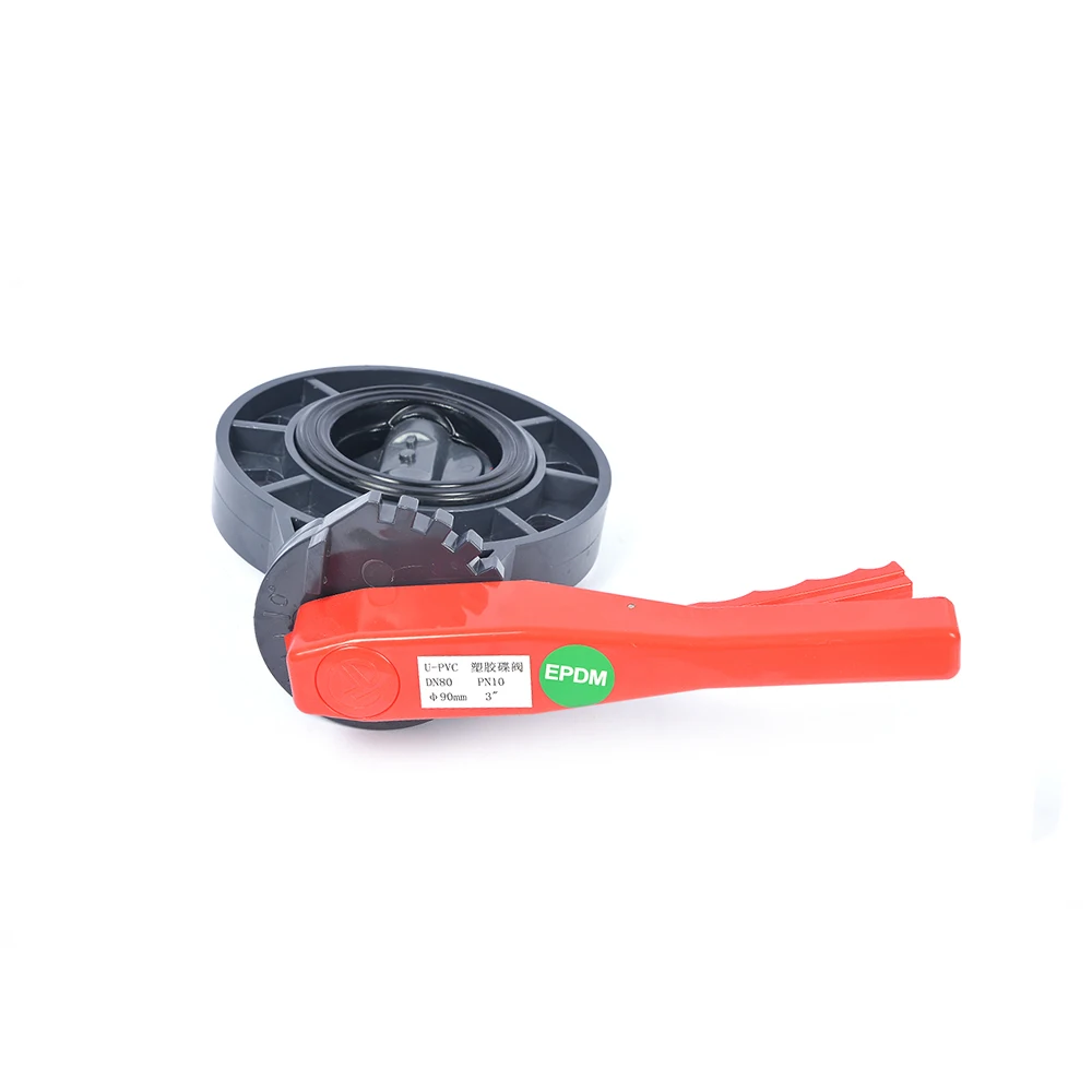 Factory supplier All Sizes Plastic Pipe Fittings Handle UPVC Butterfly Valve for Control Flow Water