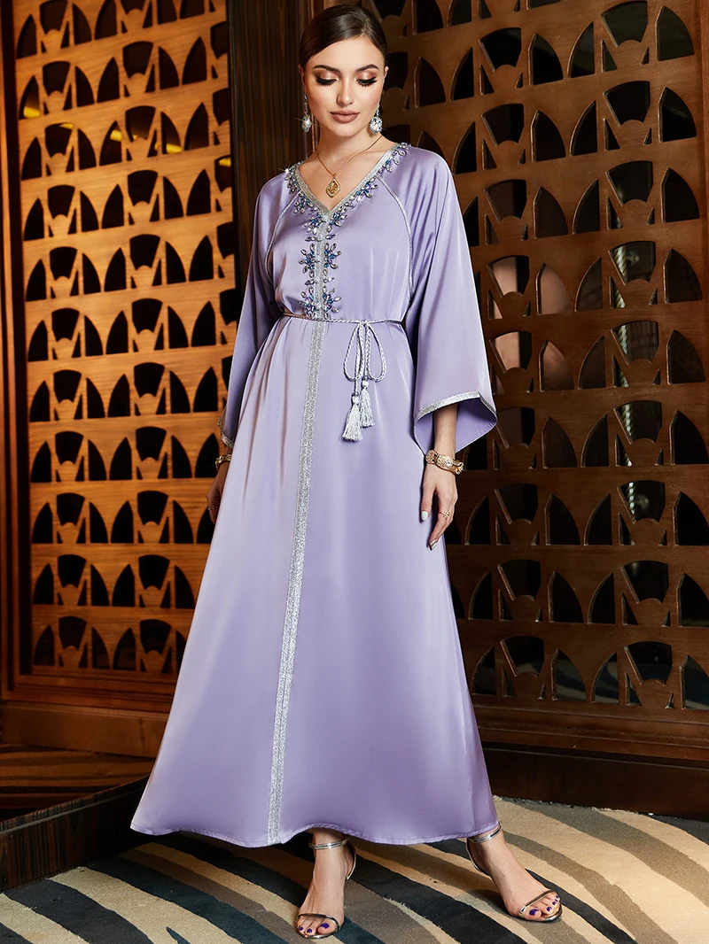 middle eastern formal dresses Arabic Red Rhinestone Meaid Islc ning ss