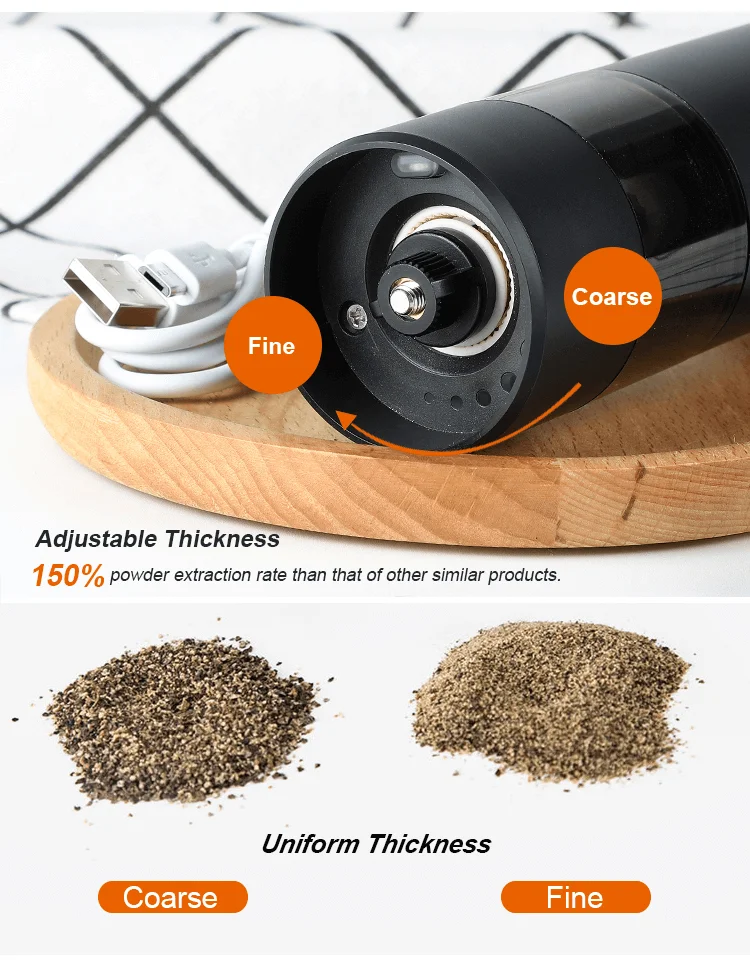 Rechargeable Electric Operated Spice Salt And Pepper Grinder Set Pepper ...