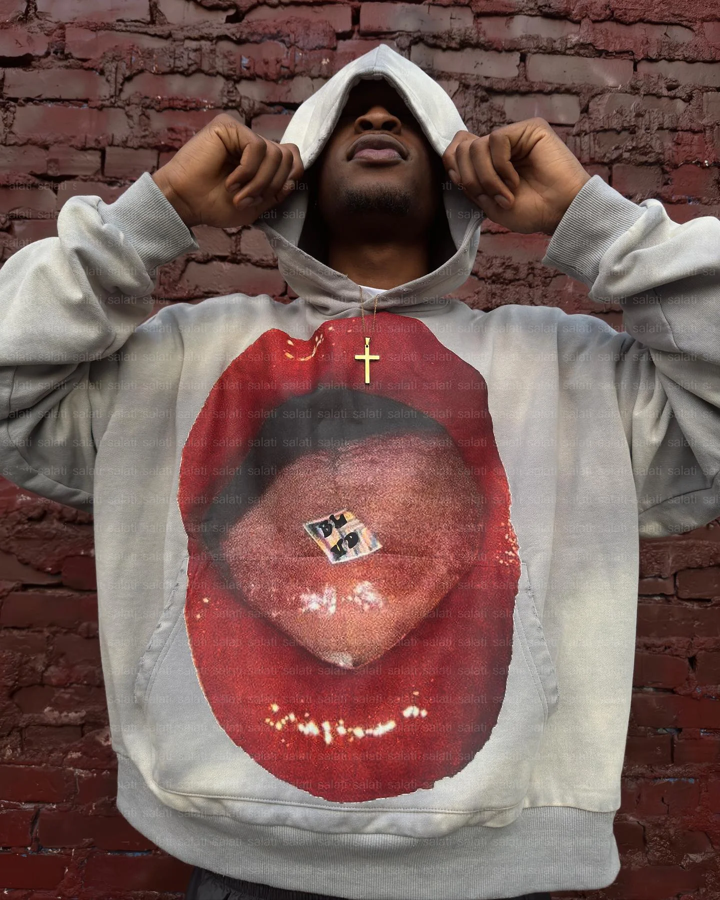 Custom Sunfaded Pullover Sweatshirts Cotton French Terry Oversized Relaxed Fit Graphic Screen Print Vintage Acid Wash Hoodie Men gallery 2