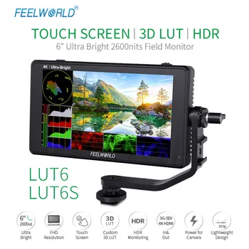 FEELWORLD LUT6 Camera Monitor 6 Inch 2600nits Ultra Bright IPS Screen for Outdoor Shooting 4K Input Output Touch Screen OEM detail image