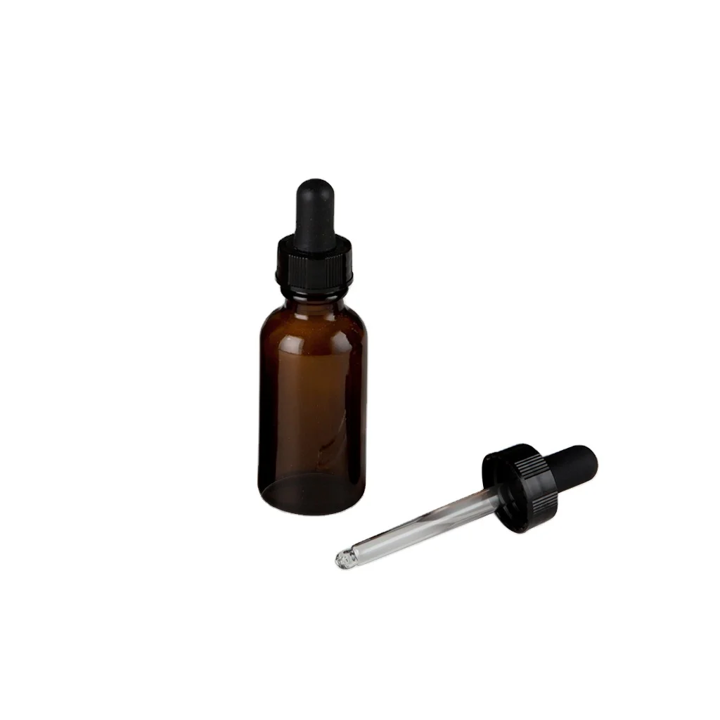 Ampolla comptagotes d'oli essencial Vidre cosmètic 5 ml 10 ml 15 ml 20 ml 30 ml 50 ml 100 ml Serigrafia ambre 10 ml-100 ml