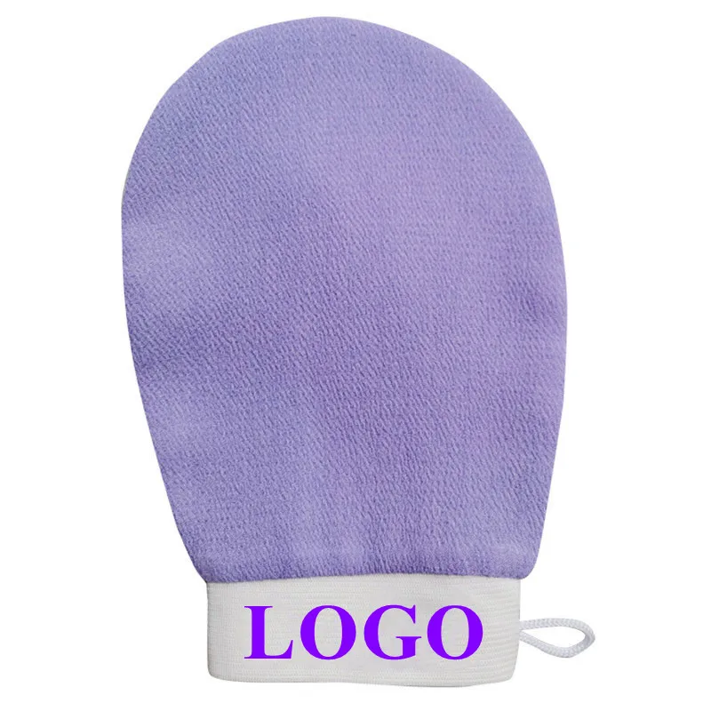 Korean Exfoliating Mitt For Shower Custom Logo Soft Purple Viscose ...