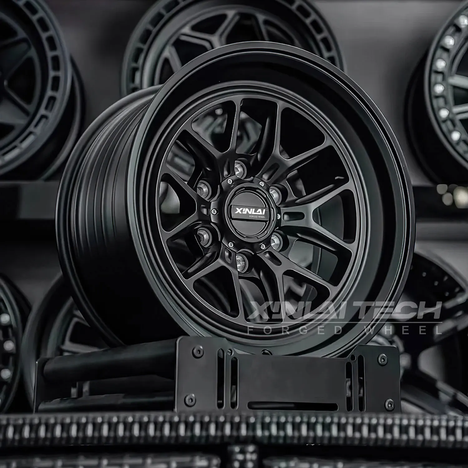 XL Deep Dish Deep Lip Concave Custom Forged Monoblock Black Wheels 5x120 5x114.3 5x112 Aluminum Alloy Rim Car Wheel - Image 2