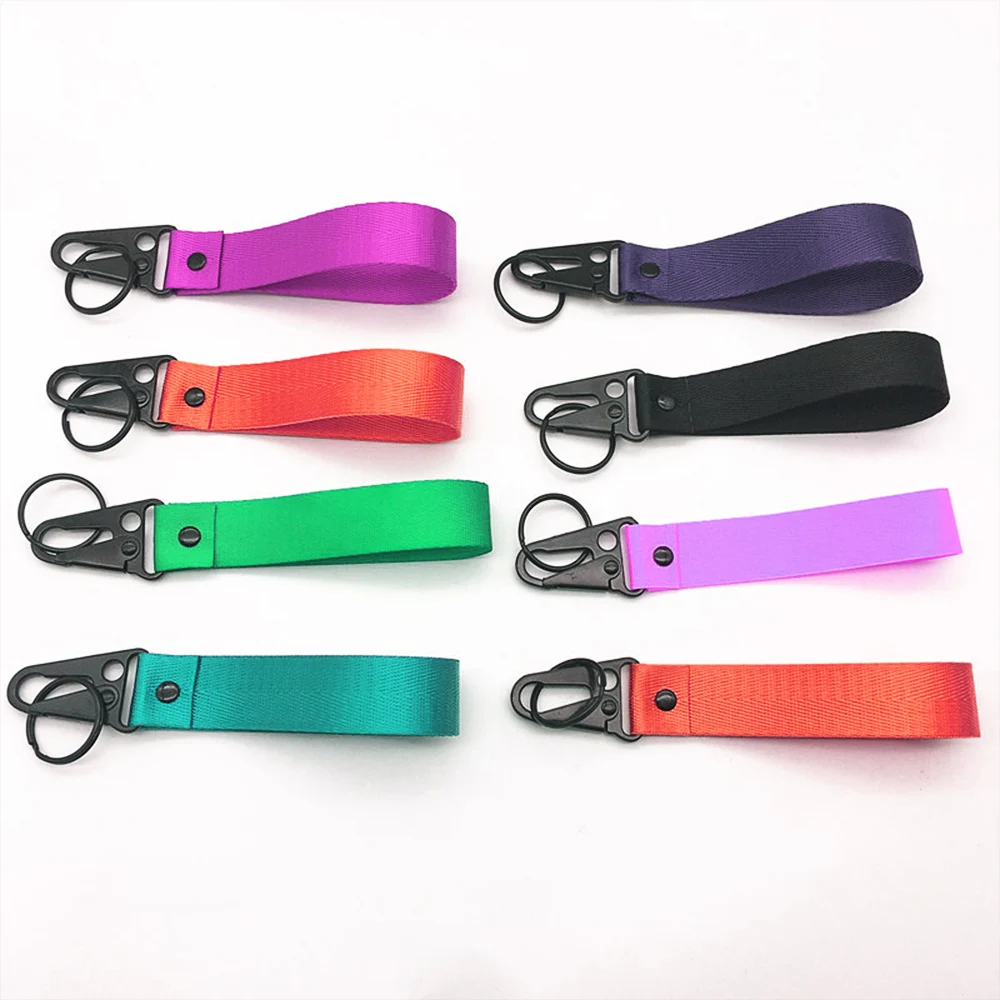Custom Logo Printed Sublimation Strap Wrist Keychain Lanyard Short