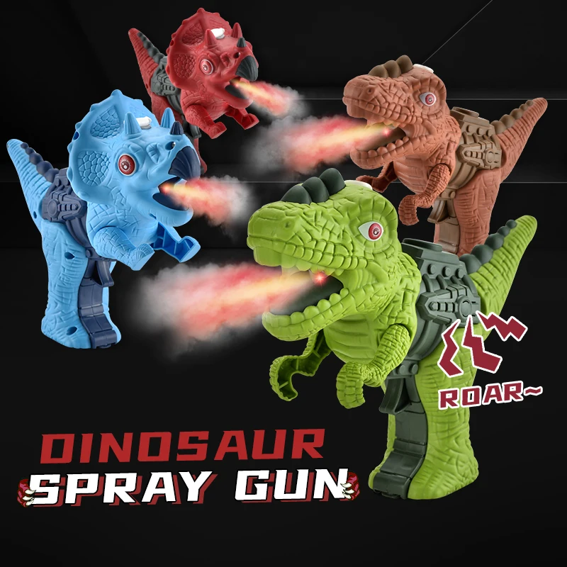 New Hot Alcohol Spray Guns Outdoor Game Kids Upgrade Lighting Electric Toy Dinosaur Spray Mini Water Gun for Children