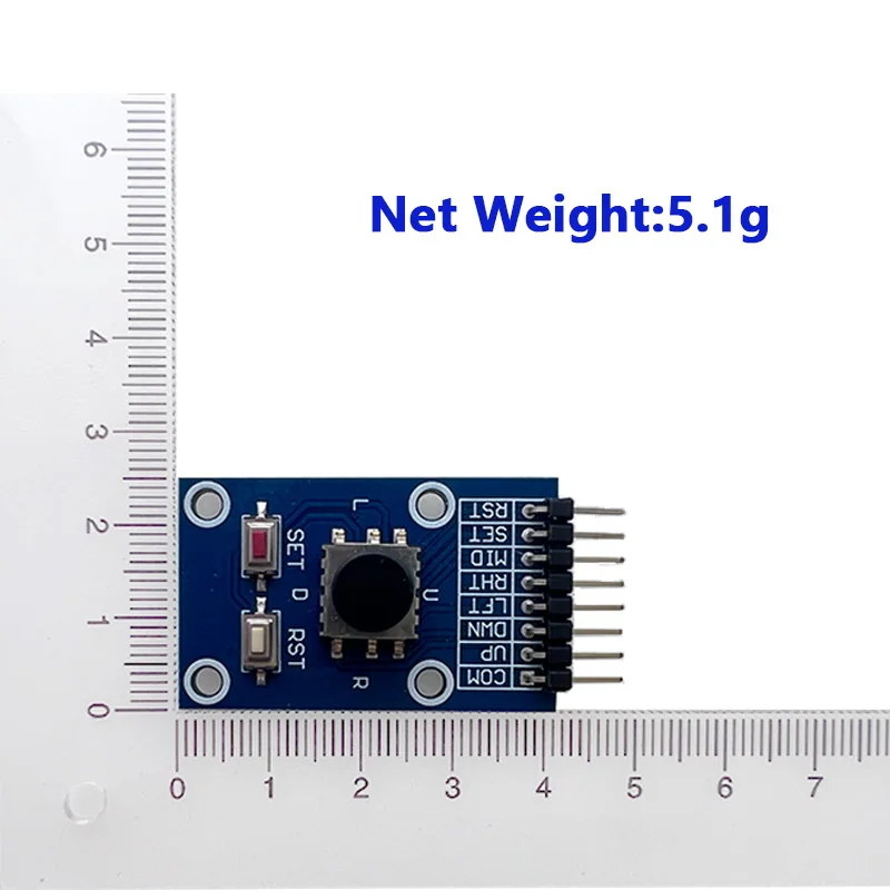 5 Moduli Pulsanti Di Navigazione A 5 Direzioni Con Cavo 40Pin - Joystick 5D Per Arduino, AVR E MCU - Tasti UP/DOWN/LEFT/RIGHT/MID + SET/RST