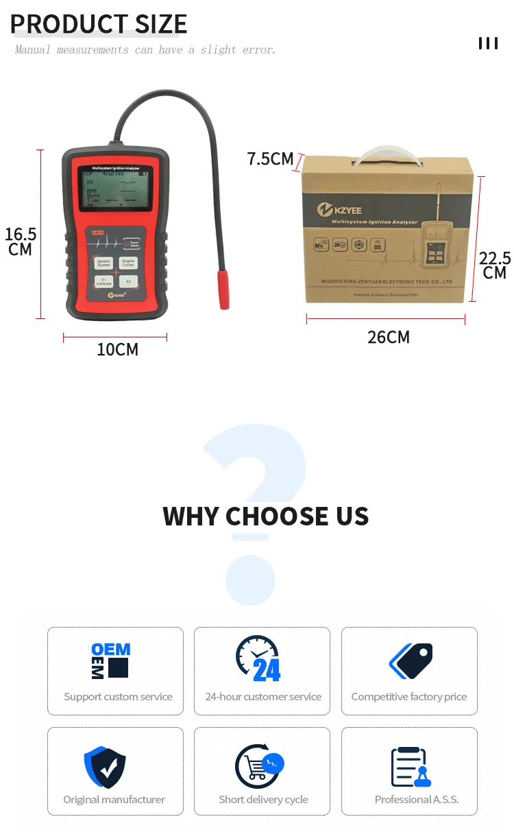 Kzyee Km20 Automobile Engine Multisystem Ignition Analyzer Tester