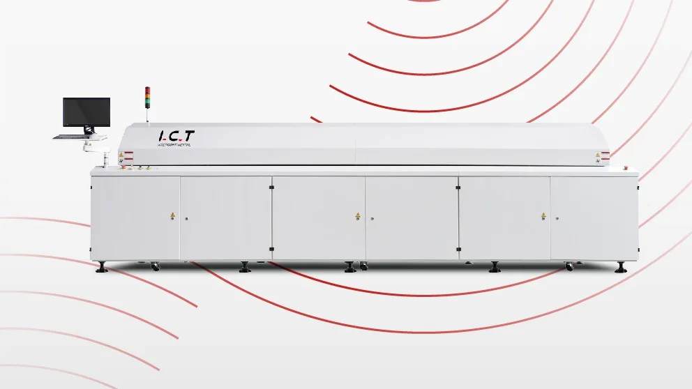 Ict Nitrogen Smt Reflow Oven 8 Zones Smd Pcb Reflow Solder Oven 450 ...