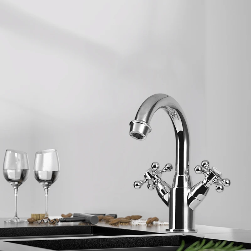 Luxury Crosshead Lever Brass Basin Tap - Chrome  supplier