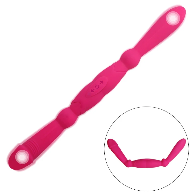 AV Vibrator Lala Rods Dual Head Wireless Sex Toy for Woman Rose Red  Silicone Dual Motor 8+8 Frequency Mute Private Massager