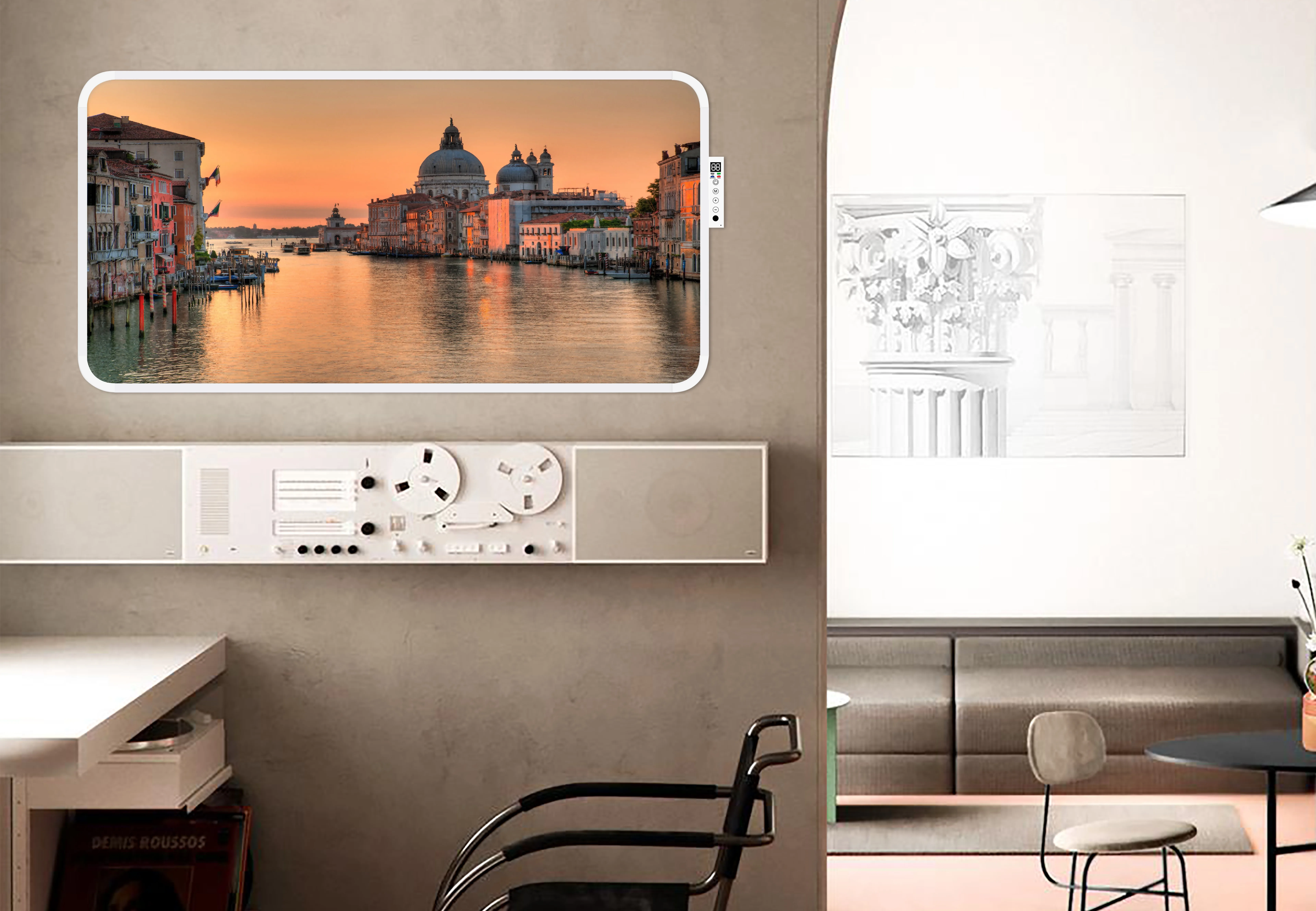 Infrared Heater Far Infrared Heating Panel with UV Picture Size  Printing Vertical Version Infrared Panel Heater