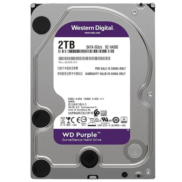 Purple 3.5\" Internal Hard Drive 1TB SATA III 6.0Gb/s New Surveillance HDD SATA for CCTV Camera AHD DVR IP Plastic Shell