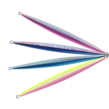 Iron Plate Lead Lure Slow Shake Long Strip Fast-Sinking Quick Retrieve Laser Glow-in-the-Dark 300g JIG Boat Fishing Lure Hooks – Metal Jig – view 3