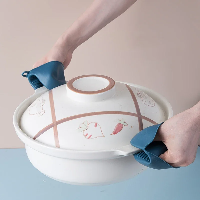 Home Anti-Scald Bowl Holder Clip Multifunctional Silicone Dish Lifter Portable Non-Slip Plate Lifter Clamp Kitchen Accessories