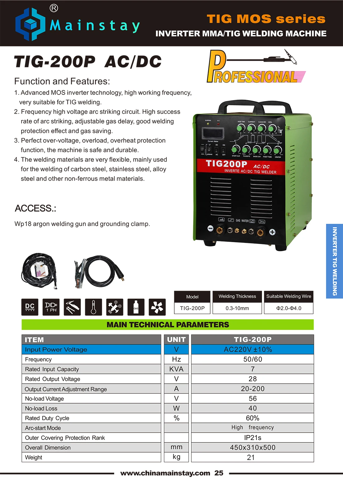 Tig Ac Dc 220v Tig Welder With Pulse With Water Cooler Torch Aluminium ...