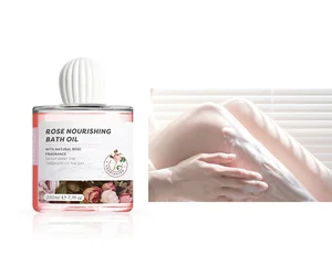 Private Label Natural Organic Rose Skin Brightening & Moisturizing Body Wash Liquid Soap Bath and Body Shower Gel Oil