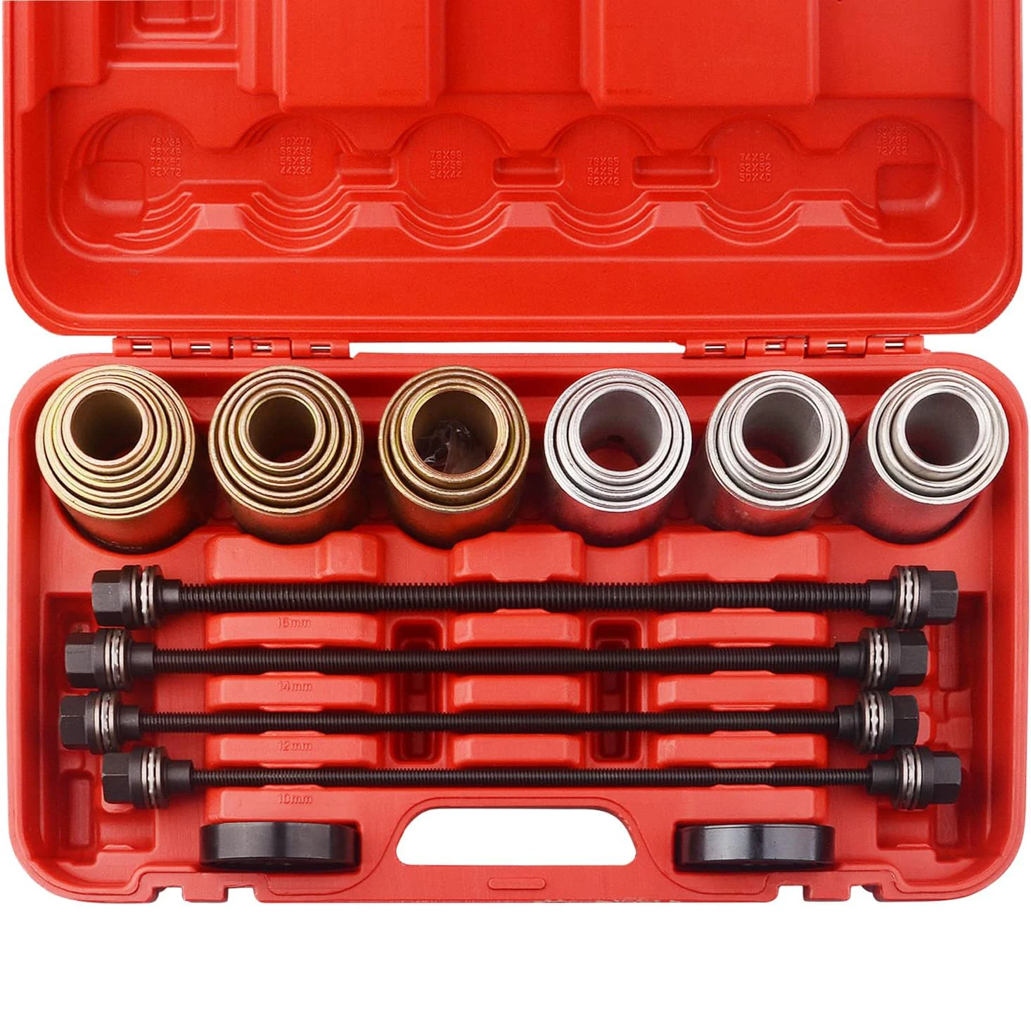 26PCS Universal Press and Pull Sleeve Kit Bearing Bush Removal Installation Tool Kit Professional Bushing Tool
