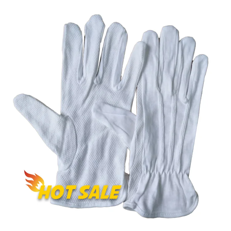 High Grade Cotton Glove Interlock Fingers PVC Dotted on Palm Insulated Waterproof Work Knitted Gloves