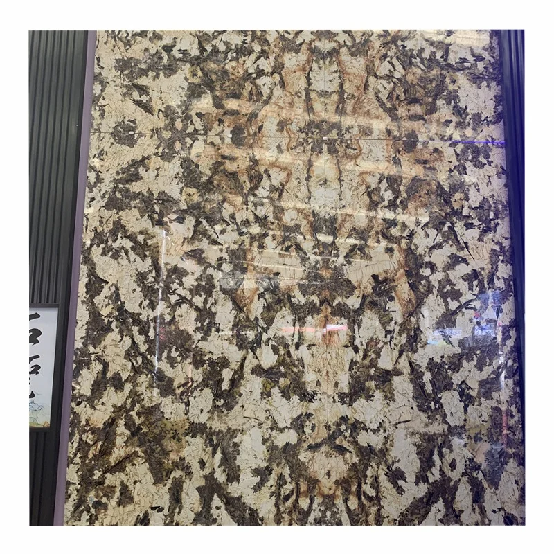 product luxury brazil gold granite slabs for luxury hotel and villa wall design hot sale gold slab for kitched countertop-0