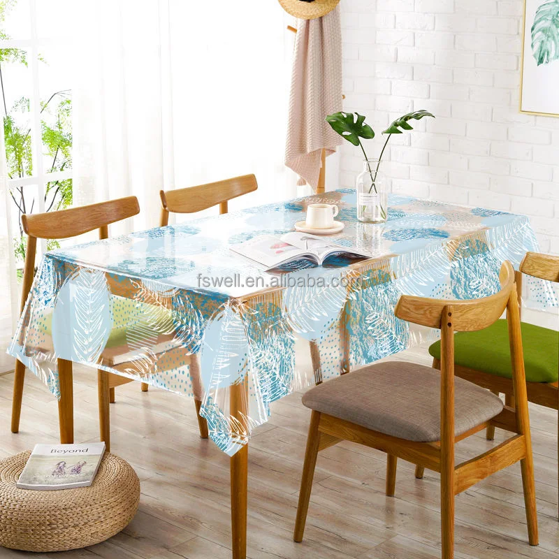 Italienisches Design Tischdecke Sonnenblume Lavendel Kirsche Transparent Bedruckte Klare Kunststoff-tischdecke Kunststoff-tischabdeckung
