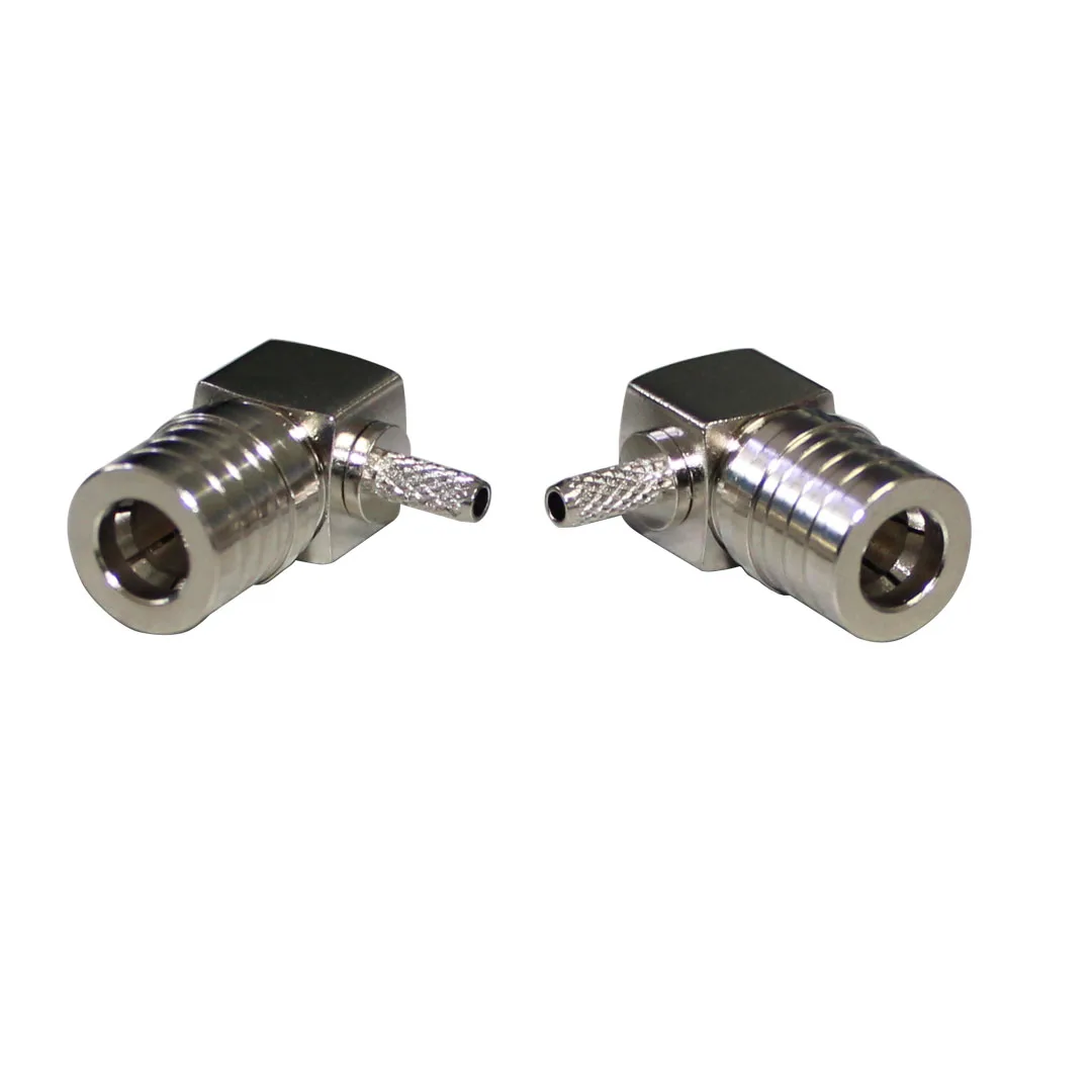 product factory supply qma c jw15 coaxial connector right angle male qma connector for rg174 rg316 cable assemblies-0