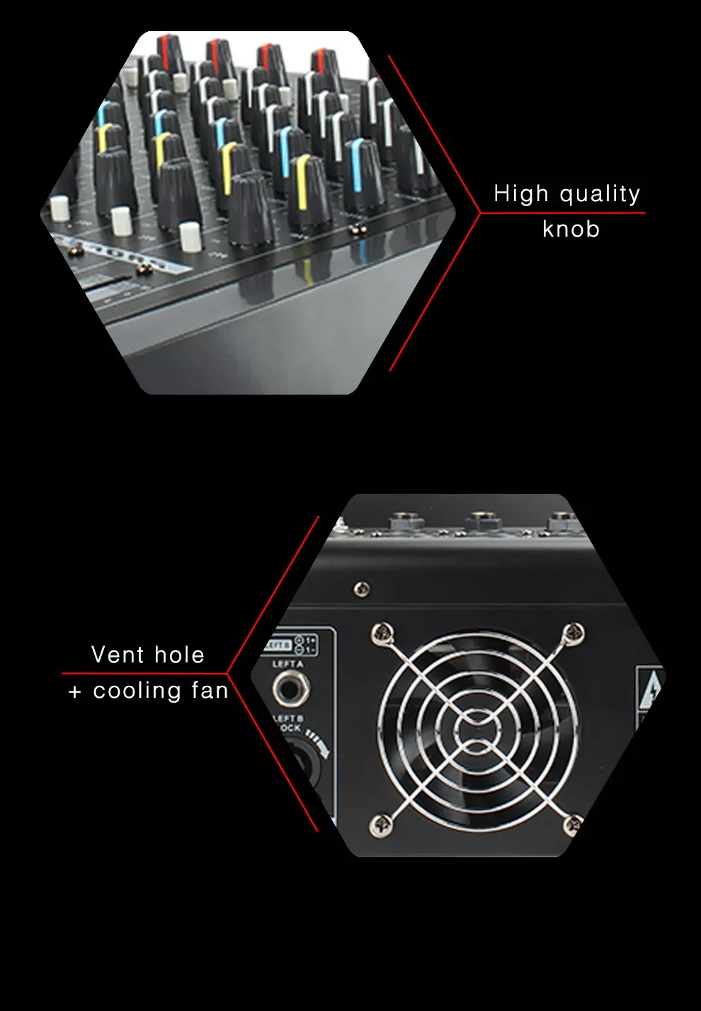 PMX808D Professional DJ Console - 8 Channel Audio Mixer