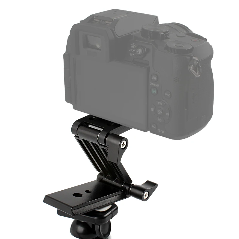 Universal Z Shape Tilt Head Mount Bracket Tripod Head Quick Release Plate Mounting for Monopod Slider Rail Cage Rig Stabilizer