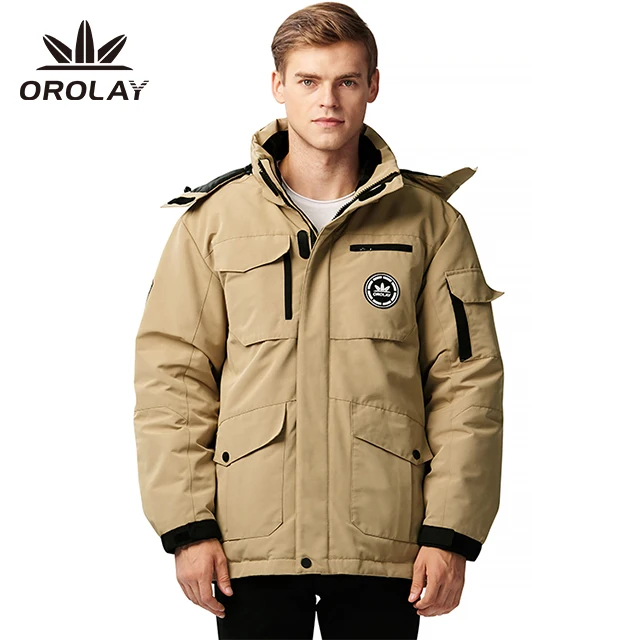 Orolay Winter Hooded Warm Beige Parka Jacket Men Khaki Down Coats Alibaba