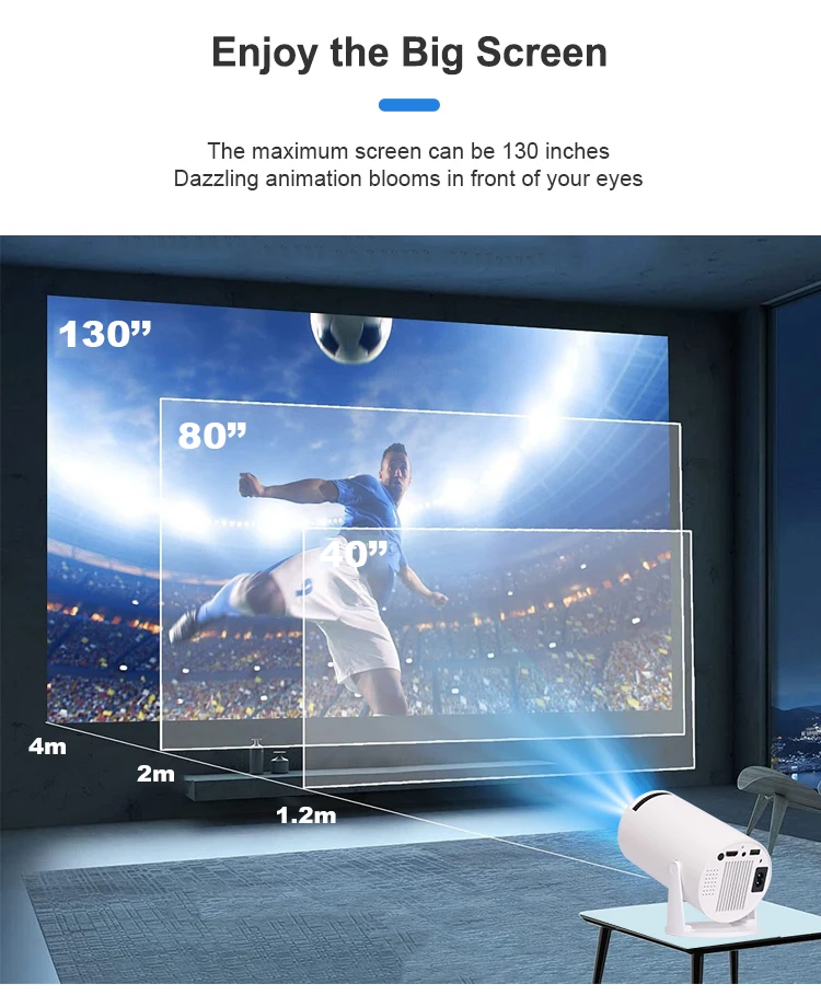 Factory Hy300 Mini Portable Projector 720p 4k Home Theater With Wifi ...