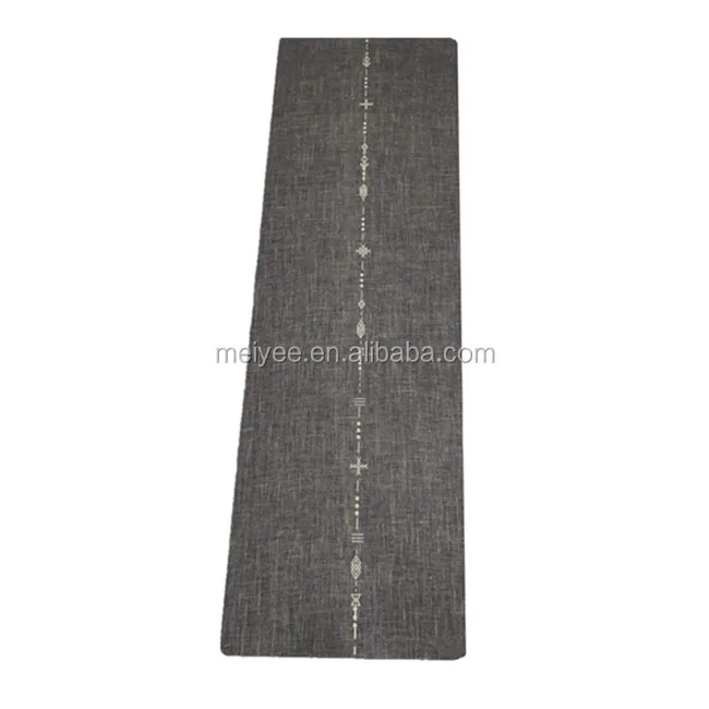 Экологичный джутовый Дорожный Коврик для йоги из натурального каучука оптом для противоскользящей йоги