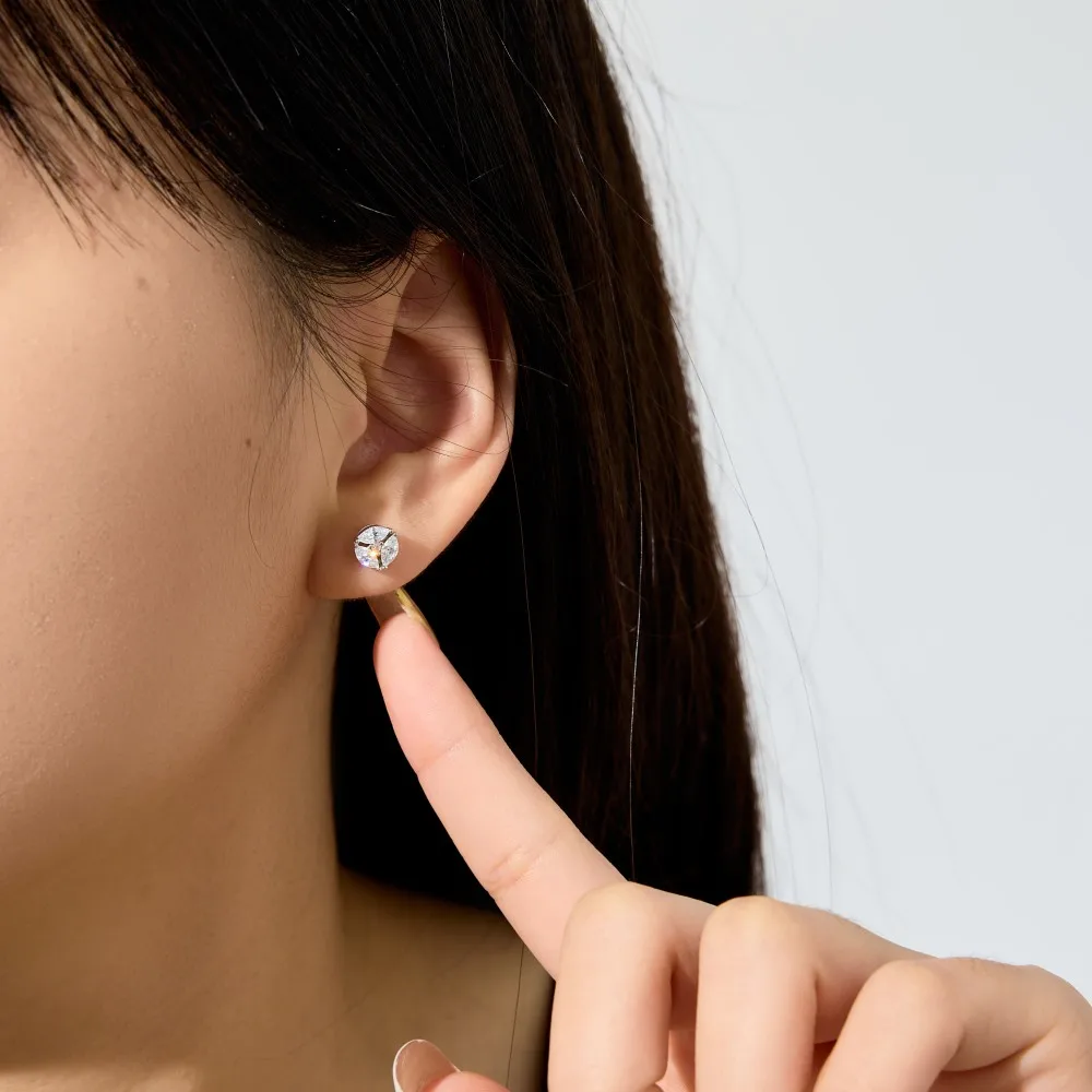KAKODIY Unique Design 925 Sterling Silver Plated Rhodium Shiny 5A Cubic Zirconia Flower Shaped Stud Earrings Women's Jewelry detail 4