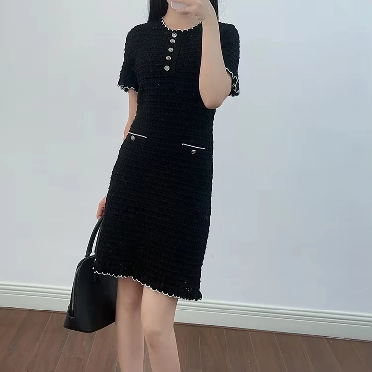 summer dress knitted STRICKANLEITUNG Kleid Inara | Elegantes Sommerkleid | Vegan