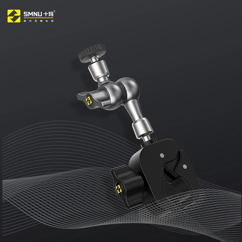 Tovární nastavitelný venkovní držák pro sportovní kameru při jízdě s extrémně odolným protikorozním a pružným kleštinovým upínačem