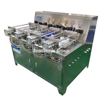 PLC Control Gas Filling Machine For 1L/2.2L/3.3L (N2O) Nitrous Oxide (N2O) Whip Cream Tanks Refilling