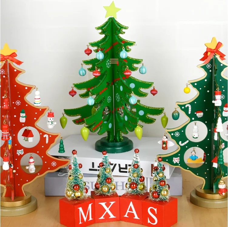 Diy Mini Christmas Tree Outdoor Artificial Christmas Tree  Decorations Colored Christmas Trees