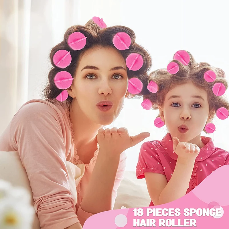 Factory Direct Sale 4.8cm Diameter Soft Foam Hair Rollers Sleeping Sponge Hair Rollers No Heat Hair Curler Roller