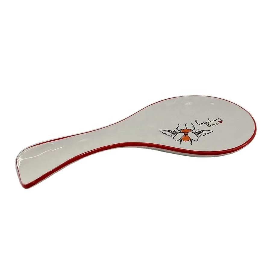 Hand-painted Ceramic Spoon Rest with Funny