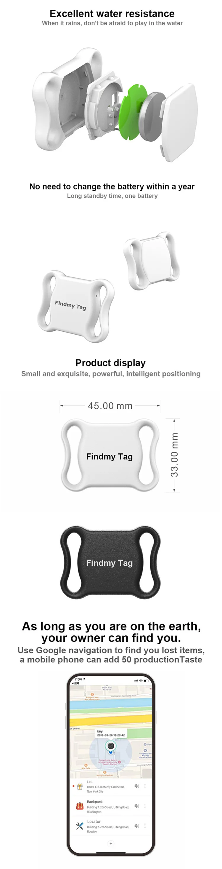 Oem Odm Customized Logo Gps Tracker Pets Tracker Mini Gps Dog Tracker