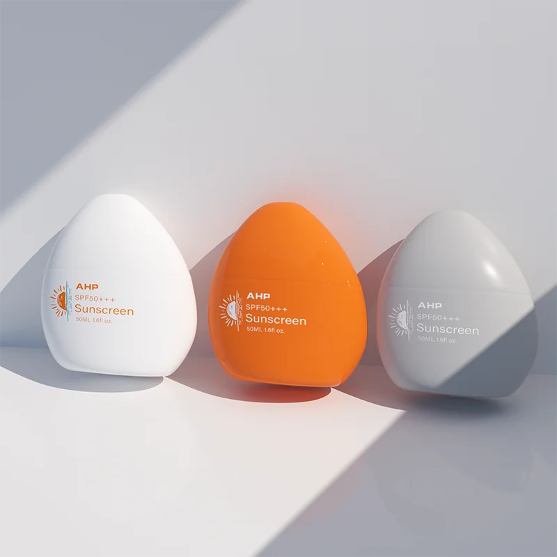 Egg Shape Sunscreen Packaging Sunblock Bb Squeeze Tube Packaging for Sunscreen Lotion Cream Makeup