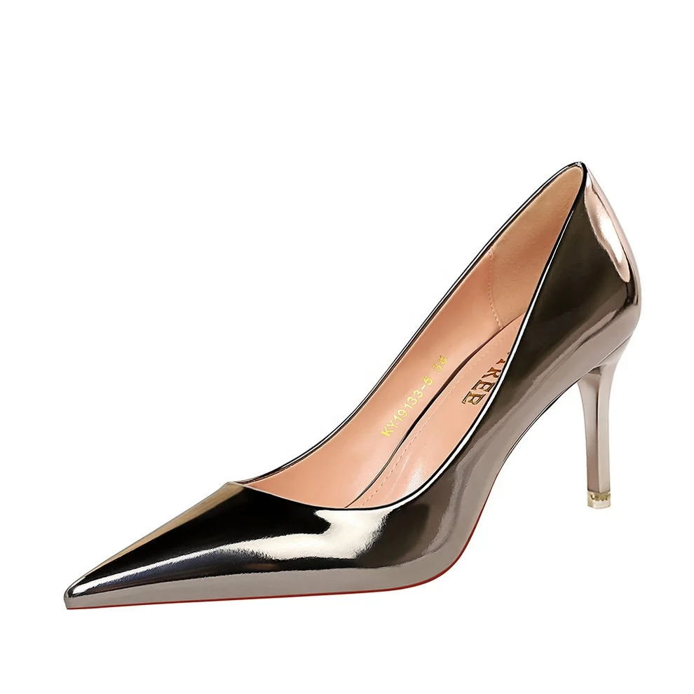 Schoenhakken-elegante pumps dames-sexy blokhak spitse teen gesloten avond- feest-luxe modieuze damesschoen hak 27-CHC-19, 14 Beige, 40.5 EU