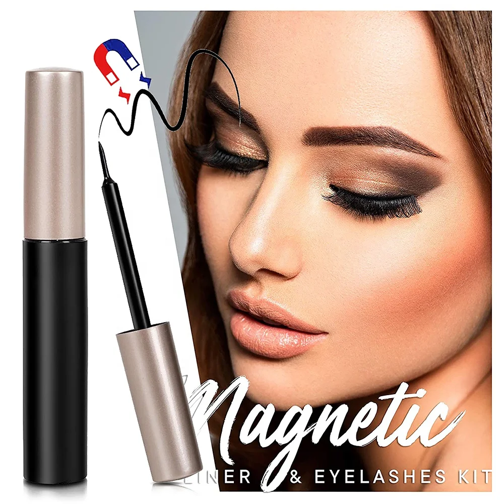 Магнитные ресницы и магнитная подводка для глаз с пользовательскими коробками свободного дизайна